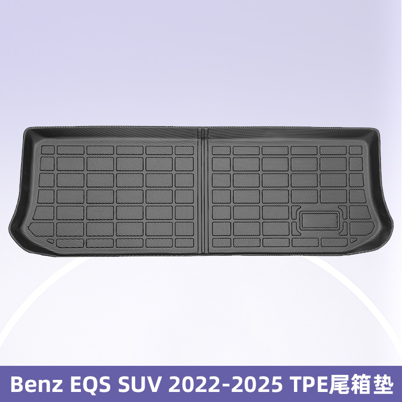Aplicable a Benz EQS SUV 2022 - 2025 almohadilla de pie TPE 3D para todas las condiciones climáticas almohadilla del maletero