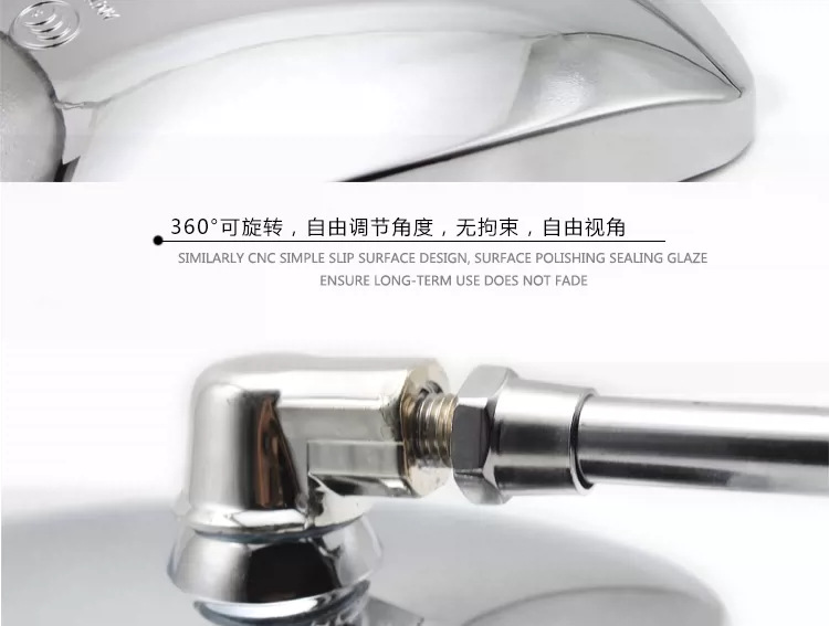 Rearview Mirror for Electric Scooter, Motorcycle Modification, Electroplated 10mm Wide-Angle Reflector for Tricycle