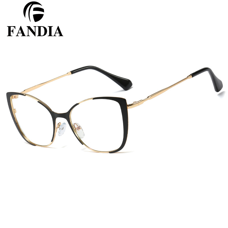 L95547 new metal anti-blue light goggles fashion plain glasses female trend frame glasses in stock wholesale