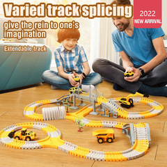 Cross-border exclusive DIY electric track toy car engineering car children's intelligence toy track train