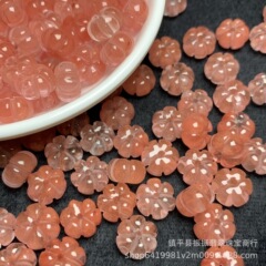 氷底スイカ結晶10 × 6平かぼちゃ散珠卸売りdiy玉アクセサリーイヤリング梅珠