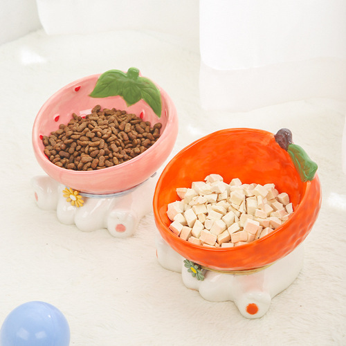 Fruit bowl for cats, direct sale from the manufacturer, cute ceramic cat basin, pet supplies, pet bowl, cat food bowl, dog bowl, cat bowl