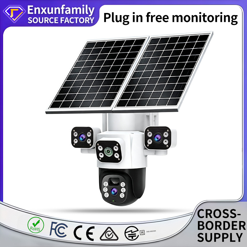 Açık Alan Wifi Güneş Enerjili Gözetim Kamerası Gece Görüşlü Solar Powered Security Camera
