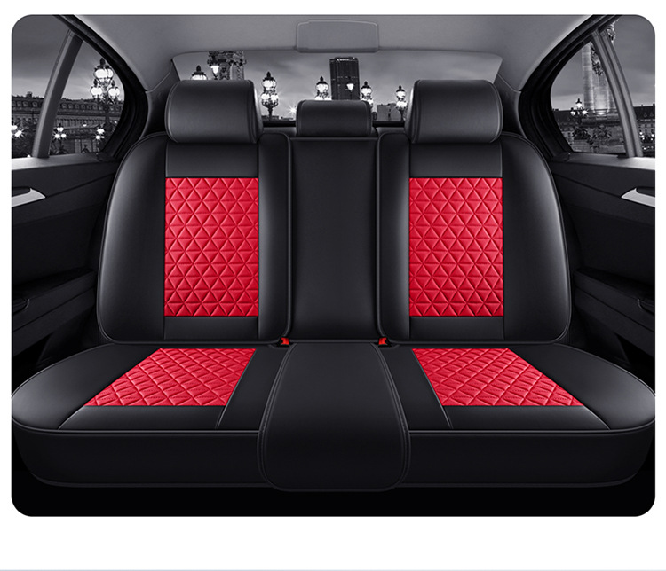 Car Seat Cushion, Waist Support, Wing Protection, Five-Seater Four-Season Cushion, All-Inclusive Seat Cover, Seat Cushion, Nappa Leather, Amazon Europe and America Cross-Border