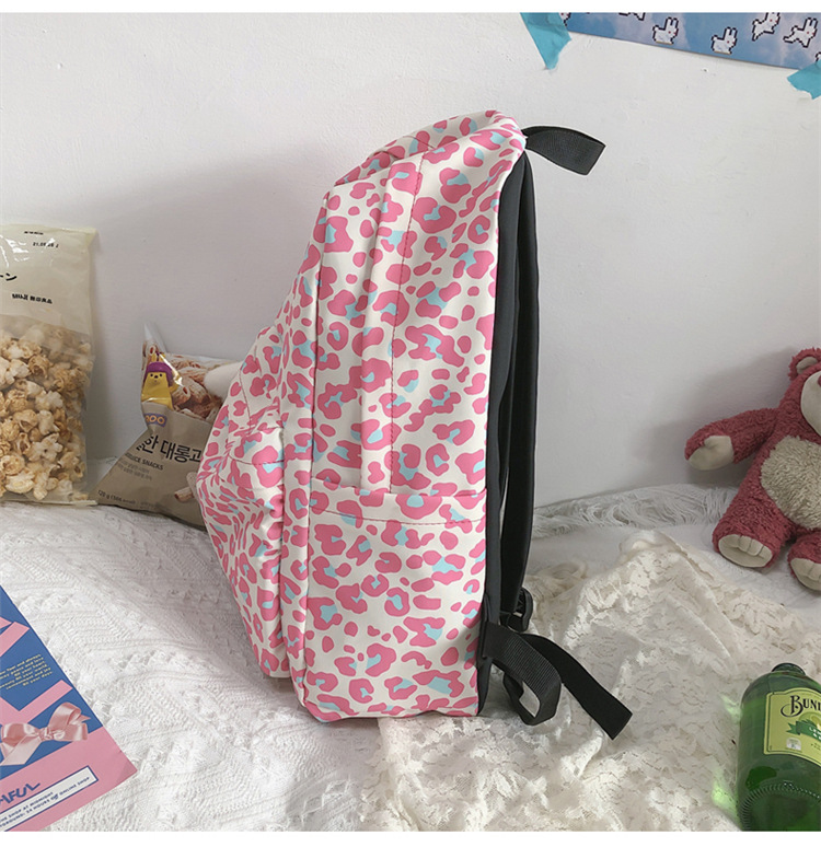 Casual Nylon Cow Print Leopard Print Backpack College Student School Bag Tide Backpack display picture 18