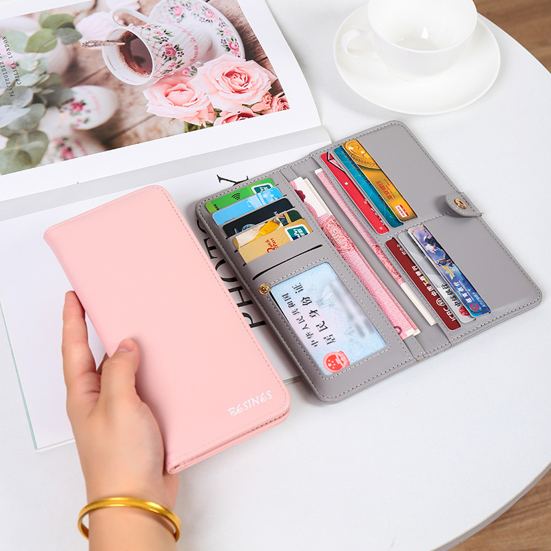 Comercio exterior transfronterizo de moda larga billetera de cremallera de gran capacidad bolsa de tarjetas bolsa de documentos bolsa de billetera