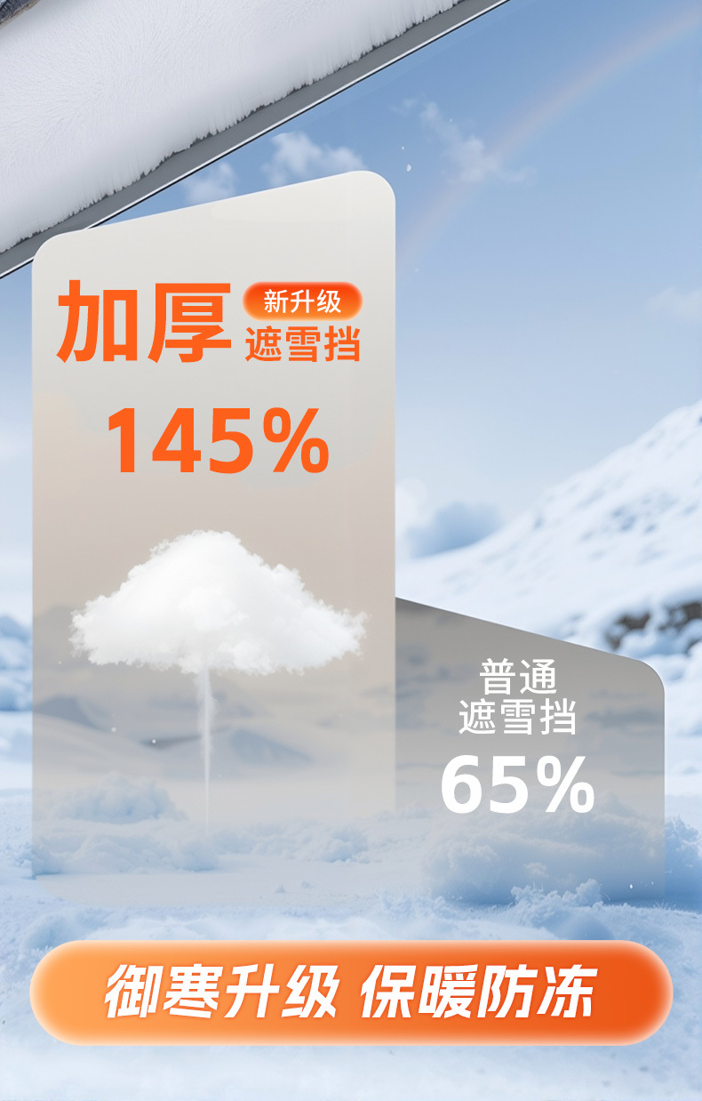 Car Snow Cover, Winter Anti-Freeze Cover, Front Windshield, Snow-Proof and Frost-Proof Cover, Windshield Cover, Car Cover, Car Cover, Winter