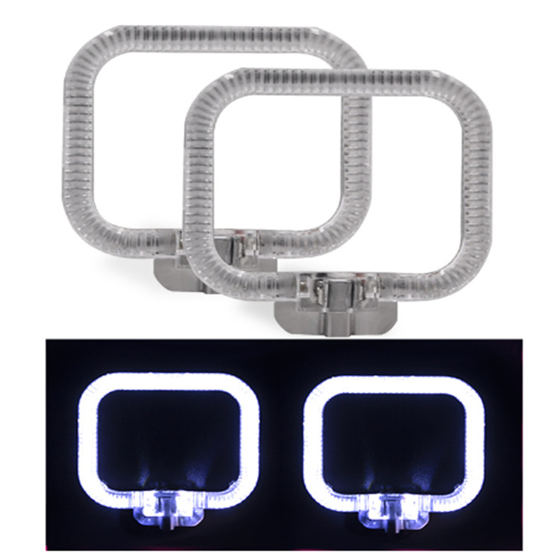 guía de luz ángel ojo apertura 1.5 pulgadas monocromático cuadrado automóvil modificación