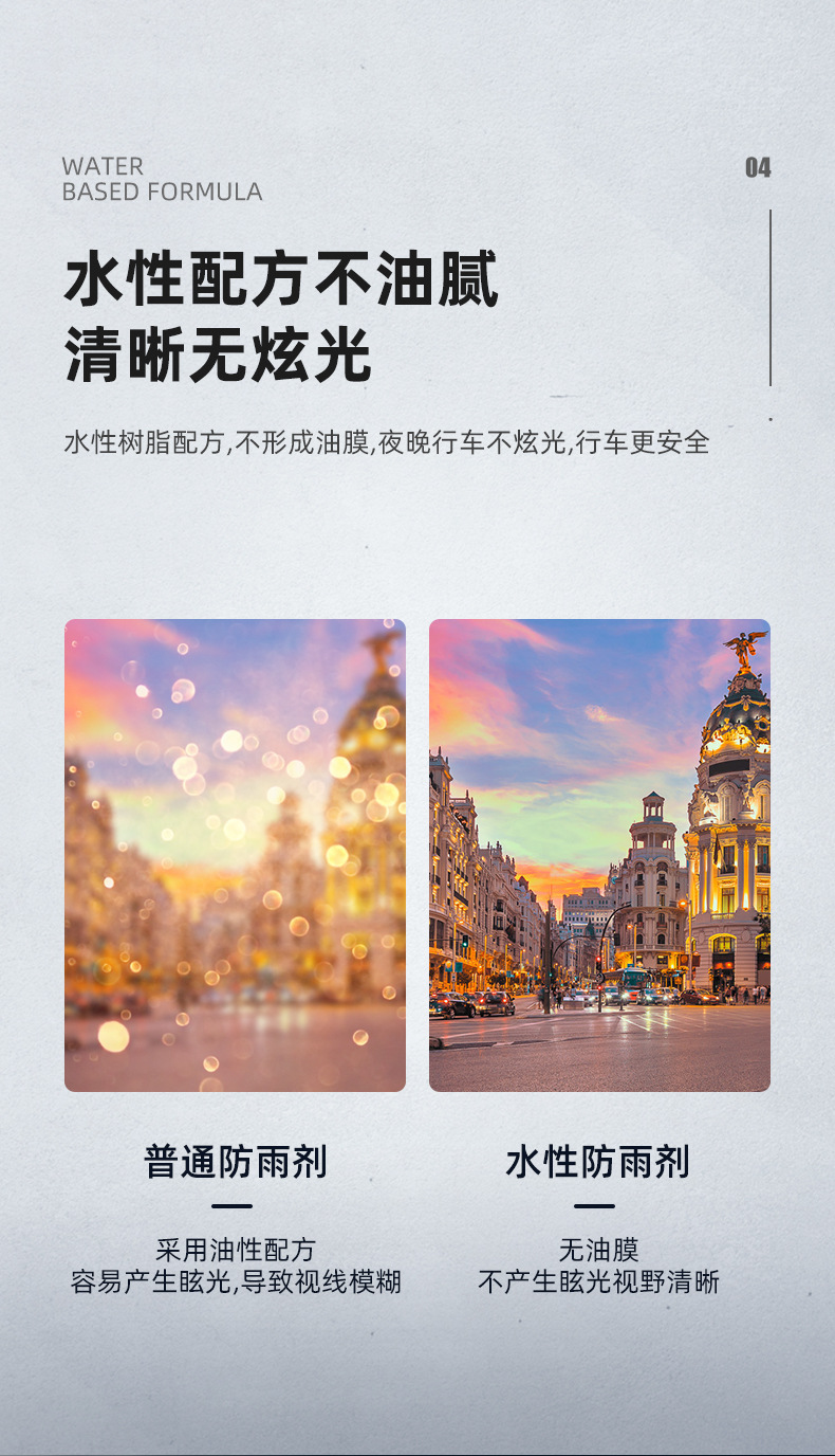 Carefully Selected Car Window Glass Cleaning and Anti-Rain, Anti-Fog Spray, Automotive Glass Rain Repellent, Rearview Mirror Water Repellent