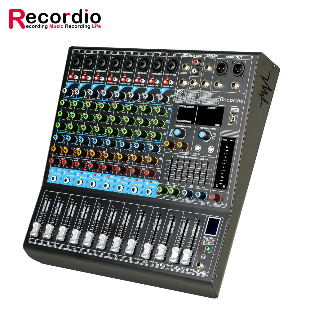 GAX-GL8 舞台8/12/16通道专业调音台 带DSP蓝牙USB调音台混响器