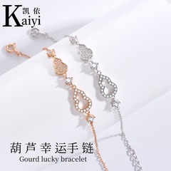 Kaiyi スターリングシルバー国民トレンド Fulu ハンギングブレスレット女性のためのシンプルなニッチダイヤモンド S925 ブレスレットエスニックスタイルの親友ギフト