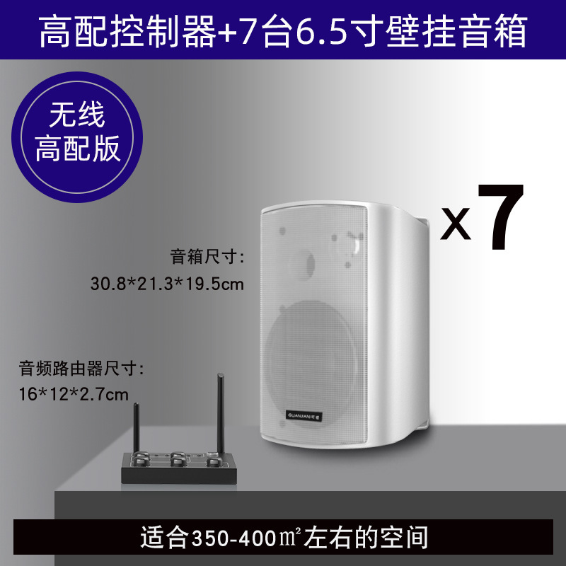 壁挂无线音响店铺舞蹈教室餐厅健身房会议室商用音箱组合套装|undefined