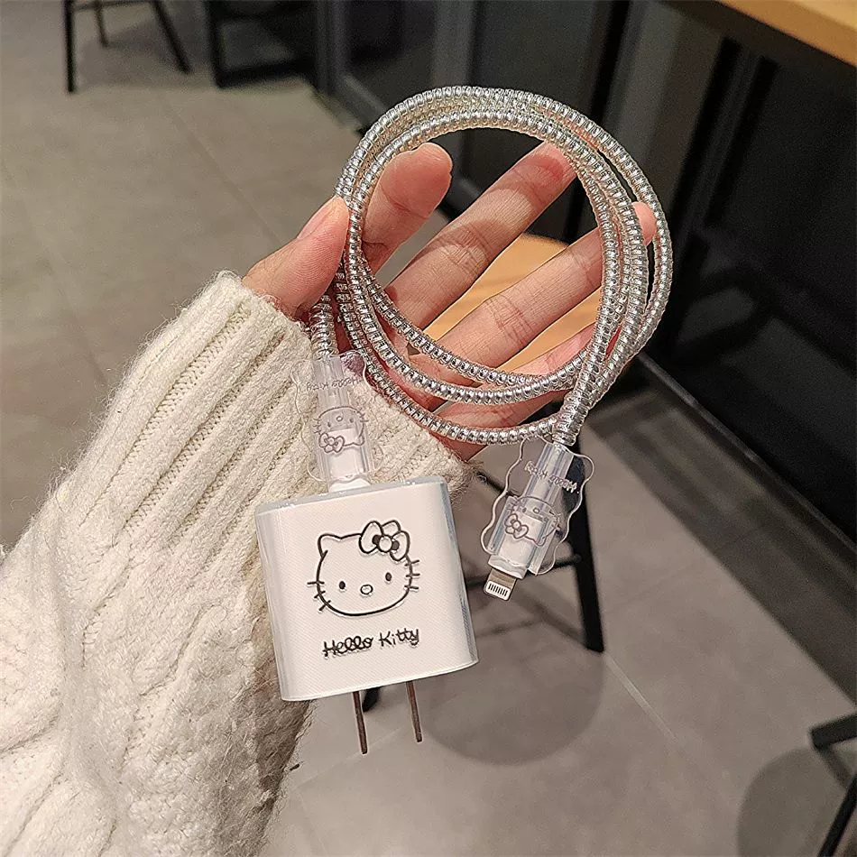 20w Применимо для девочек Сердце KTCat кабель защиты данных чехол яблоко 15 обмотки веревка iPhone14 анти-поломка