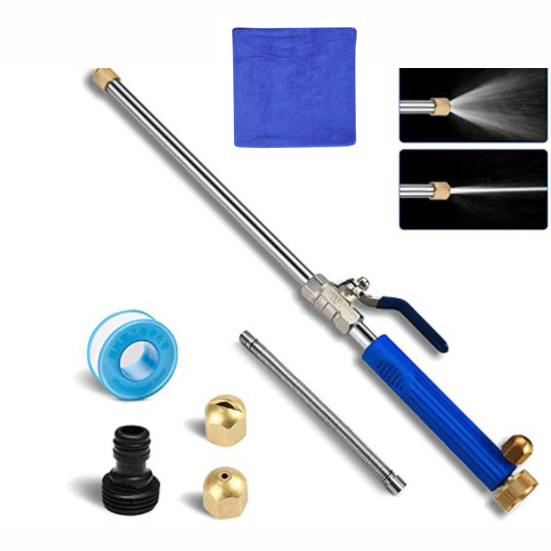 파란색 물총 10개 세트 + 연장 튜브 + 테이프 + 파란색 수건