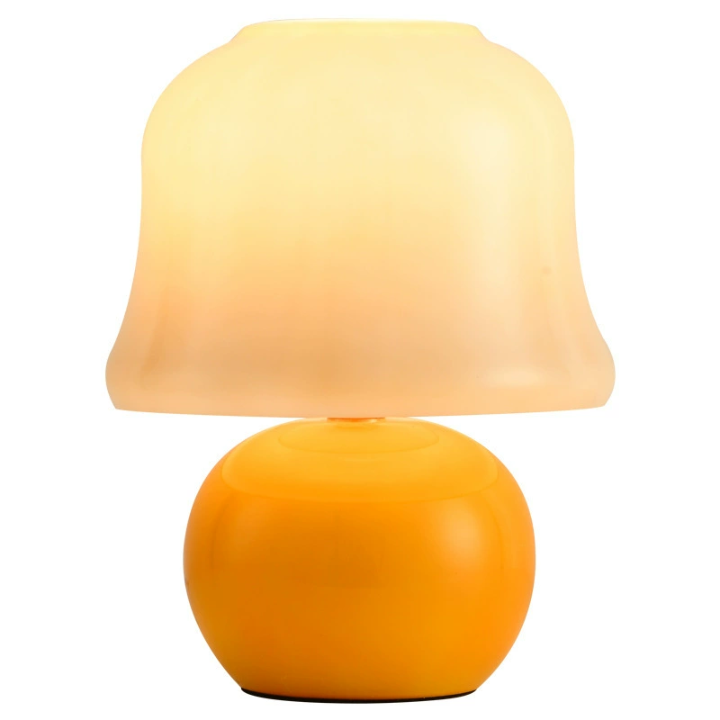 Glass Table Lamp, creative bedside night light, warm ambient LED, small & large sizes
