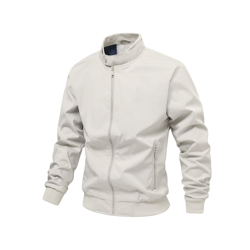 Autumn Stand-Collar Foreign Trade New Men's Jacket Casual Korean Style Coat Fashionable Slim American-Style Men's Outerwear Autumn Stand-Collar Foreign Trade New Men's Jacket Casual Korean Style Coat Fashionable Slim American-Style Men's Outerwear