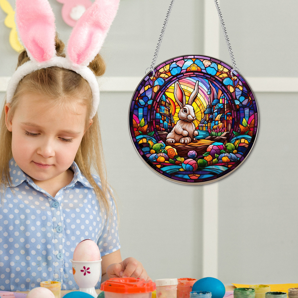 95g Weight pendant Home Textiles & Decor Type Acrylic Material Easter Festival Rabbit Pattern Casual, Elegant, Classical Style Easter Casual Elegant Classical Rabbit Arylic Party Supplies Decorations 105