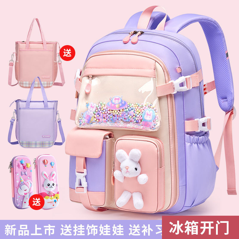 Mochila escolar para niña, estilo ins, grados 1-3-6, bolso infantil, gran capacidad, mochila térmica, mochila de doble asa, modelo nuevo 2025.