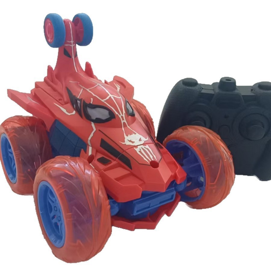 Coche de control remoto infantil transfronterizo Spider 2.4G con luces, camión volquete todoterreno con giro de 360 grados, juguete para niños.