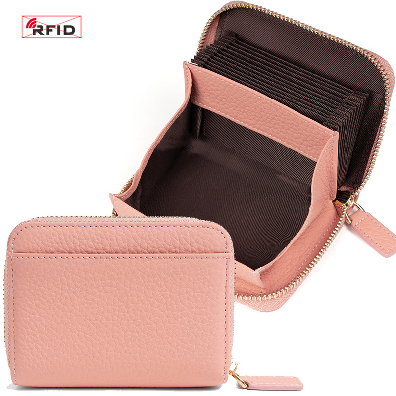 2025 New Zipper Wallet Women's Genuine Leather Multi-Card Organ Card Bag Japan Lotte Hot Selling Cowhide Wallet Cross-Border 2025 New Zipper Wallet Women's Genuine Leather Multi-Card Organ Card Bag Japan Lotte Hot Selling Cowhide Wallet Cross-Border