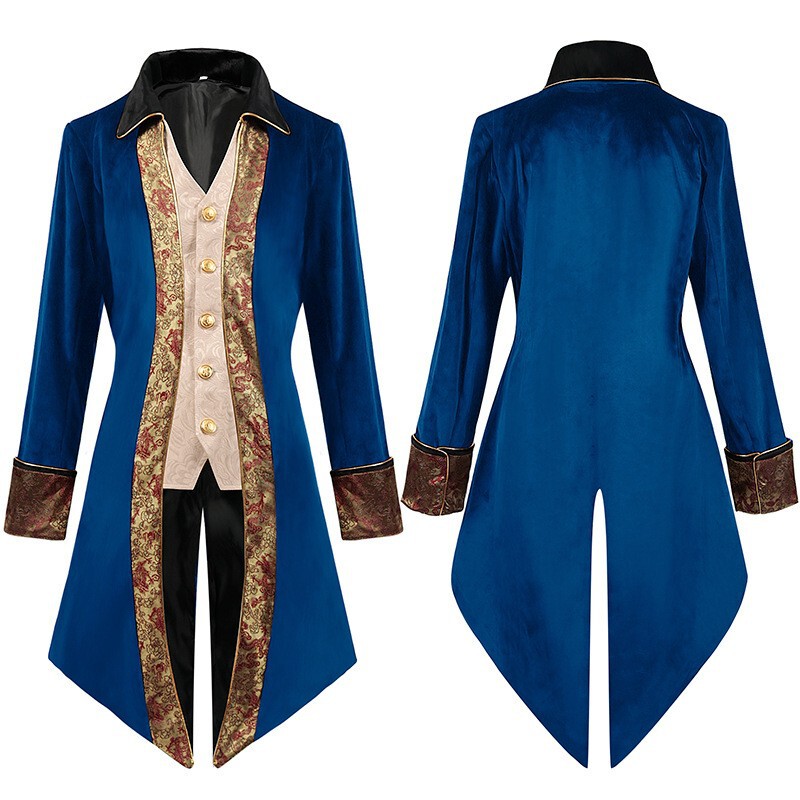 Amazon メンズ スチームパンク 中世ジャケット ゴシック ヴィクトリア朝時代 フロック コート 制服|undefined
