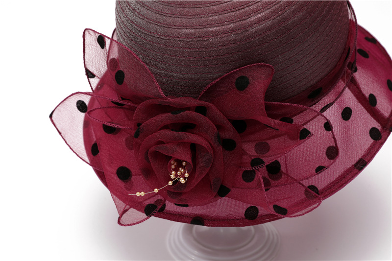 Elegante Anglerhut Mit Blumenmuster Für Damen Als Sonnenschutz_voghion.com