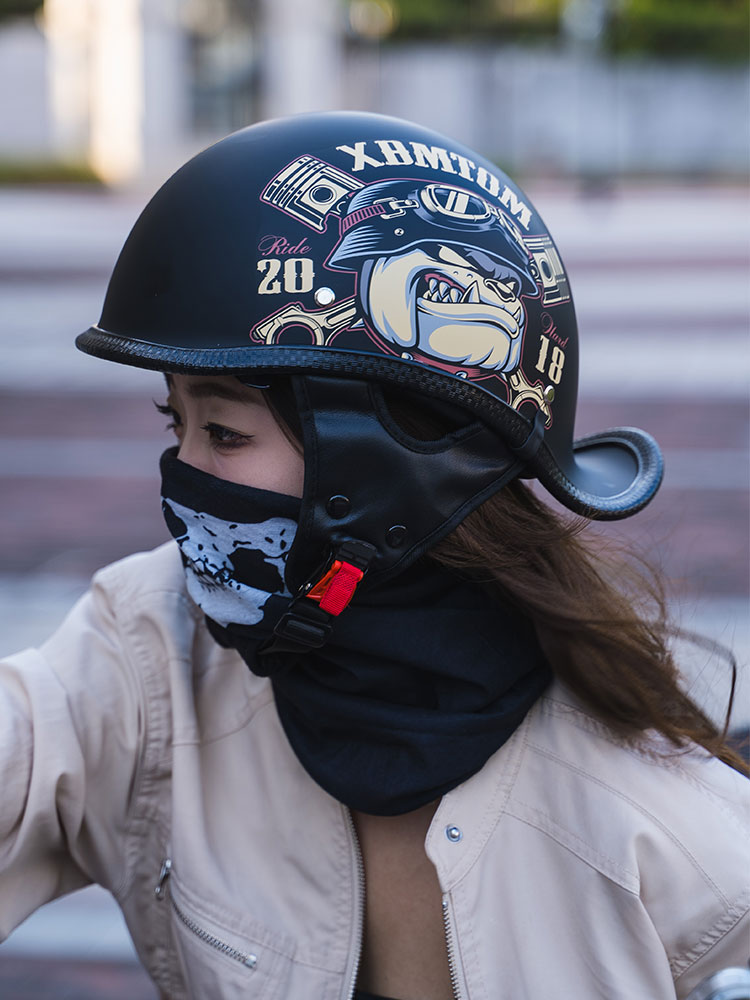 Motorcycle Helmet Retro Summer Half Helmet Scooter Riding