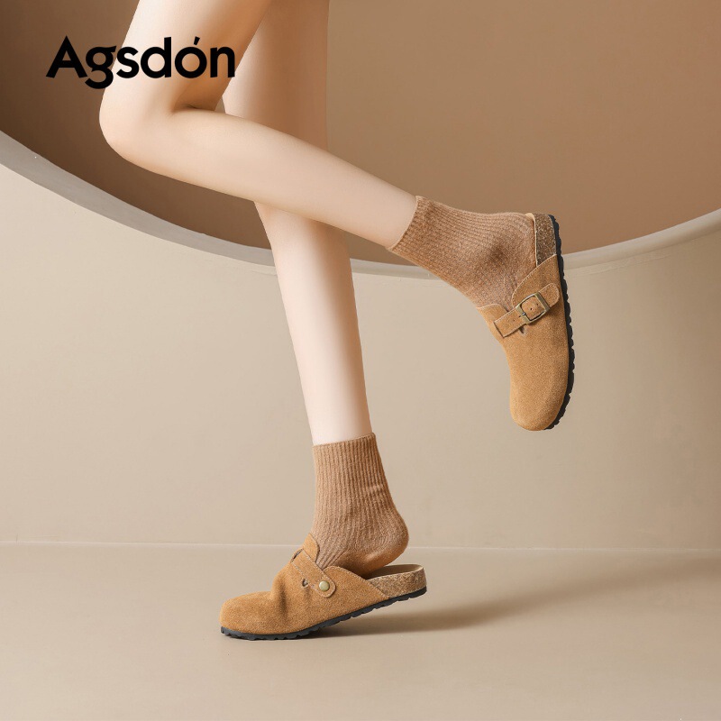 Augu Shiden Women's Slip-On Mules 2026 Summer and Autumn New Casual Slip-On Shoes Lazy Half-Slippers Augu Shiden Women's Slip-On Mules 2026 Summer and Autumn New Casual Slip-On Shoes Lazy Half-Slippers