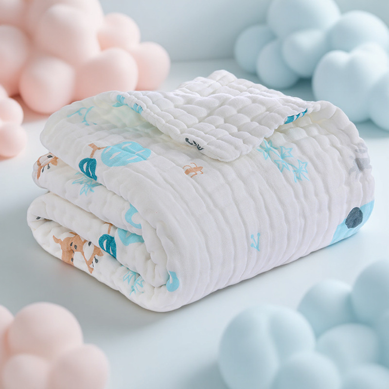Children's Six-Layer Bath Towel Pure Cotton A-Grade Newborn Baby Towel Blanket High-Density Gauze Cover Blanket Baby Bath Towel Newborn