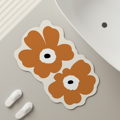 ins style bathroom floor mat diatom mud absorbent soft mat bathroom non-slip mat toilet quick-drying foot mat absorbent mat