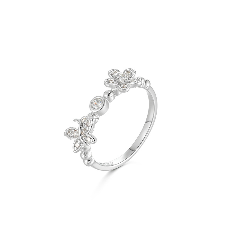 Xuping gemas artificiales simple y lujoso temperamento ligero anillo de mariposa elegante estilo de moda anillo exquisito al por mayor mujeres