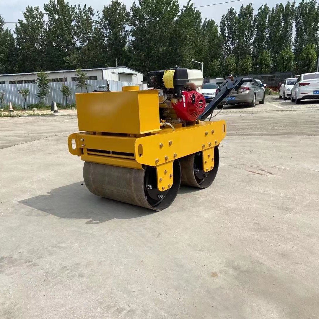 小型手扶式双钢轮振动压路机厂家小型双钢轮压路机配件沟槽压实机