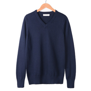 Autumn and Winter Clothing Academy Style Loose Combed Cotton Pullover Long Sleeve Sweater Men's and Women's Fashion Trendy Student Knitwear Group Purchase