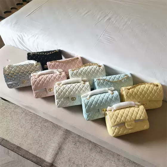 Luxurious Chanel-Style Quilted Genuine Leather Chain Bag 2025 New Lambskin Fashion Lock Buckle Shoulder Crossbody Bag