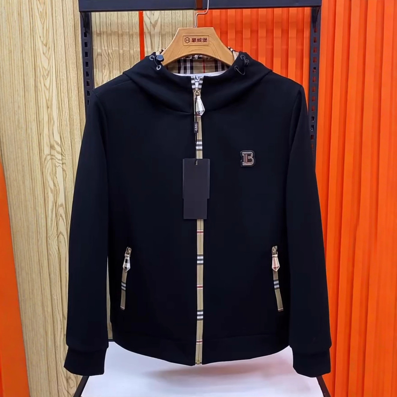 9813 Spring and Autum New Men's Accessible Luxury European Goods High-End Hooded Jacket Jacket Comfortable and Versatile Casual Fashion