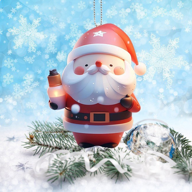 2025 Navidad transfronteriza nueva serie de Papá Noel colgante acrílico plano decoración creativa del árbol de Navidad