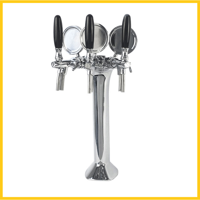 三孔银色眼镜蛇形啤酒柱酒吧售酒啤酒塔打酒柱吧台酒器酿酒配件