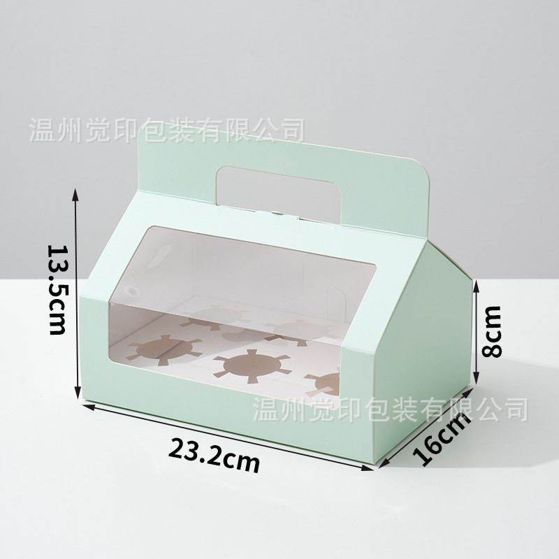 Caja de embalaje de cupcakes 2/4/6/8 Caja de embalaje de postre portátil de un solo grano Caja de marffin Caja de tarta de huevo de pastelería para hornear