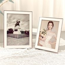 铝合金现代简约经典白相框画框婚纱影楼情侣礼品厂家批发包邮退换