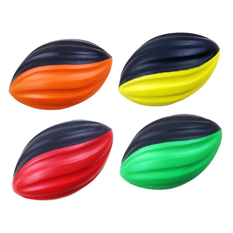 Cross-border new strange PU slow rebound turbo spiral rugby foam sponge solid ball children's toys wholesale