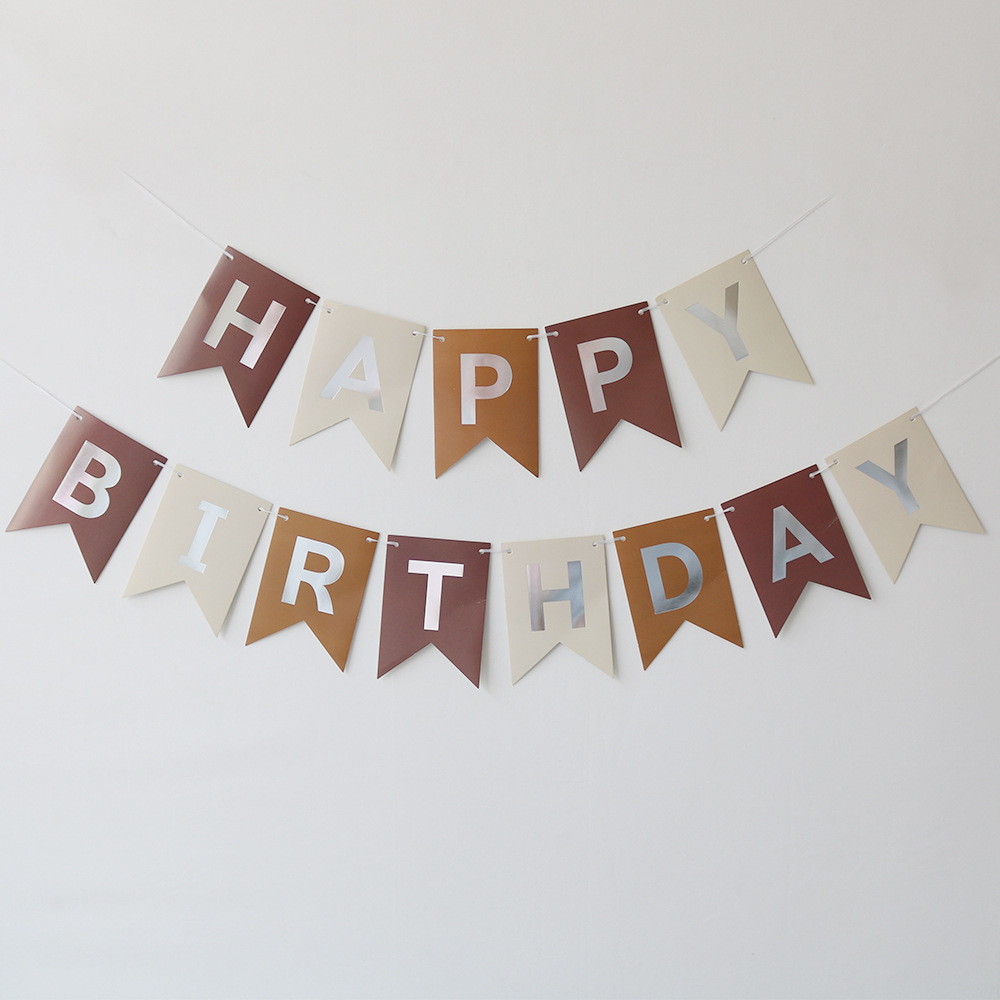Guirnalda de Feliz Cumpleaños con Diseño de Cola de Pez en Dorado, Decoración para Fiesta de Cumpleaños