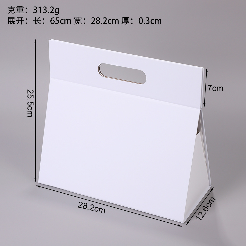 Caja magnética portátil triangular transfronteriza Caja de regalo blanca formada en una caja de regalo plegable creativa portátil