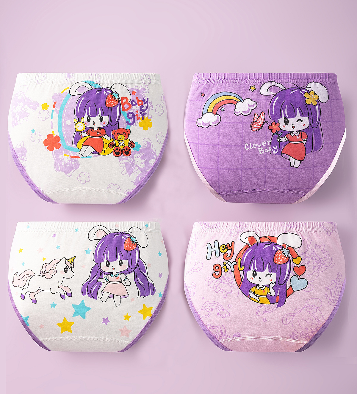 Niñas bebé triángulo clase una ropa interior de algodón puro verano fino medio y grandes calzoncillos de algodón para niños al por mayor entrega de una sola pieza