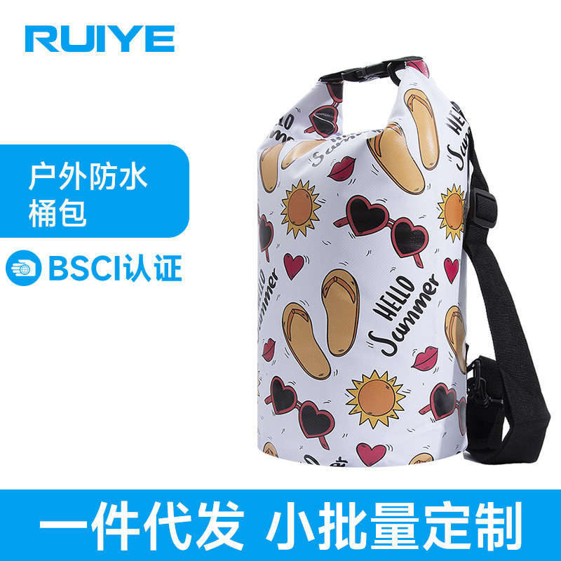 Outdoor Waterproof Bag, Waterproof Bucket Bag, Rafting Waterproof Storage Bag, River Tracing Waterproof Backpack, Beach Waterproof Bag, Digital Printing