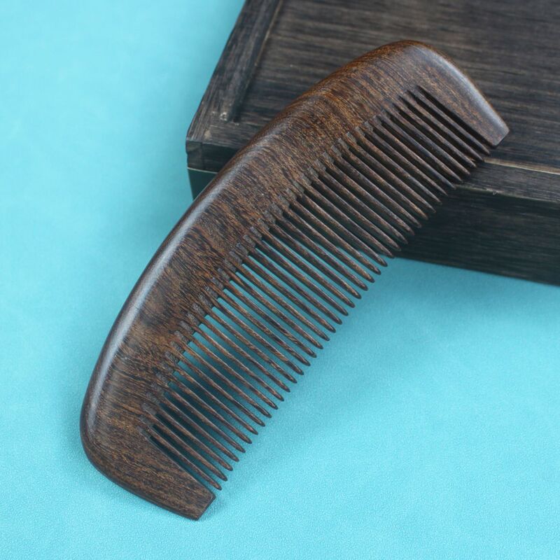 天然黒檀櫛メーカー卸売 新型金彩画入りヘアコーム 長髪用 家庭用 無垢材ギフト|undefined
