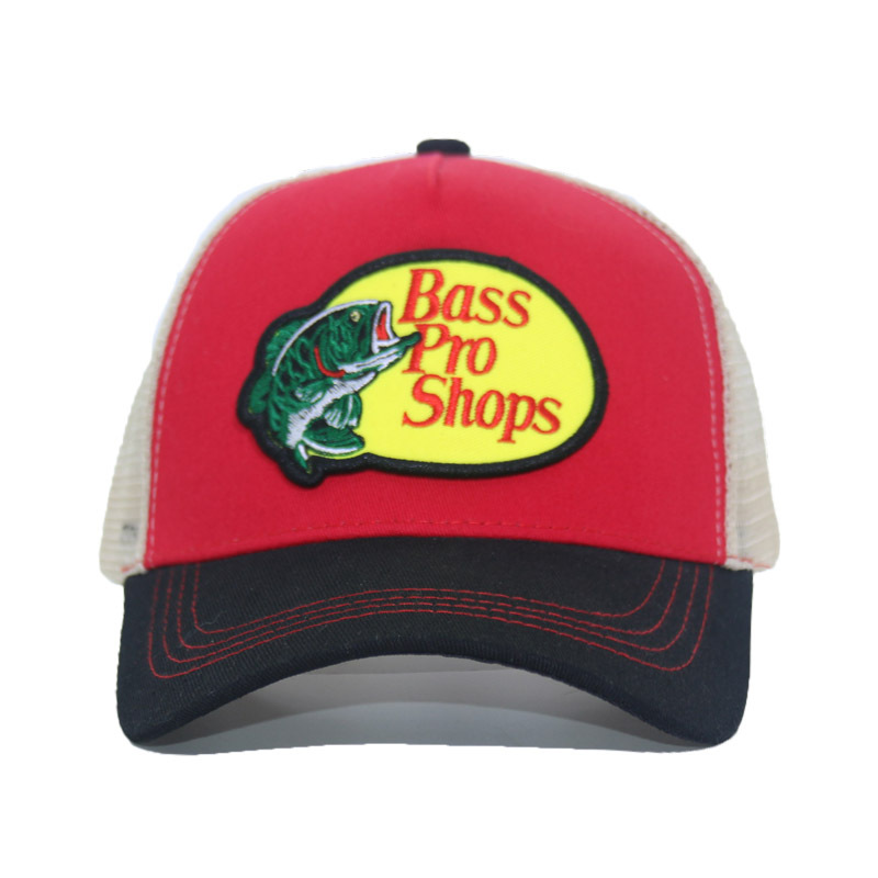 Klobuk z ribiško mrežo Bass Fish Barb Vezen baseball klobuk Poletni zračni moški in ženski klobuk z račjim jezikom_voghion.com