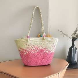 2024新款罗家 日韩风斜编女包个性百搭大容量包包 单肩沙滩包