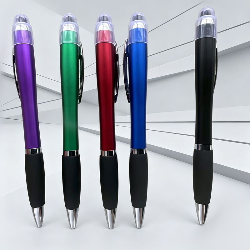 Bolígrafo multifuncional bolígrafo táctil bolígrafo personalizado caja de luz bolígrafo LED luminoso bolígrafo logotipo grabado 3 en 1