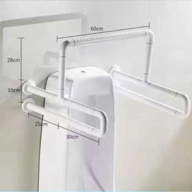 Altura 38 cm fuera de la pared 55 cm barra horizontal 60 cm amarillo