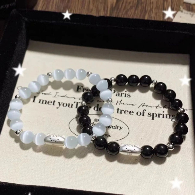 Cat-themed bracelet for women, high-value, simple and stylish, perfect for best friends, sweet and cute, a great gift for couples.